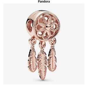 Rose Gold Feather Charm